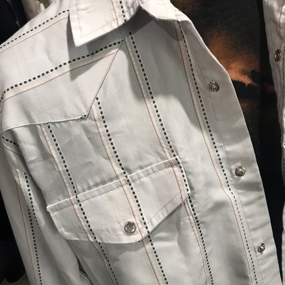 Vintage Gray Karmen Gold Collection Men’s Western Shirt - Picture 3 of 5